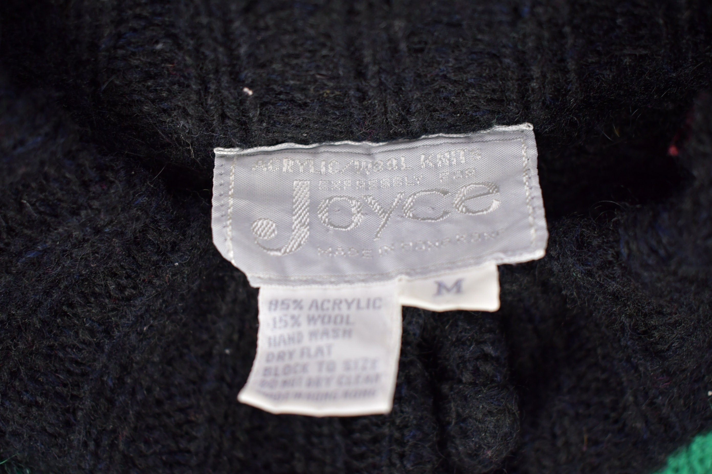 Vintage 1990s Joyce Abstract Swirls Knitted Sweater