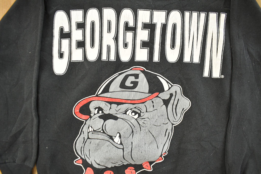 Vintage 1990s University of Georgia Bulldogs Distressed Crewneck Sweatshirt Men's Large