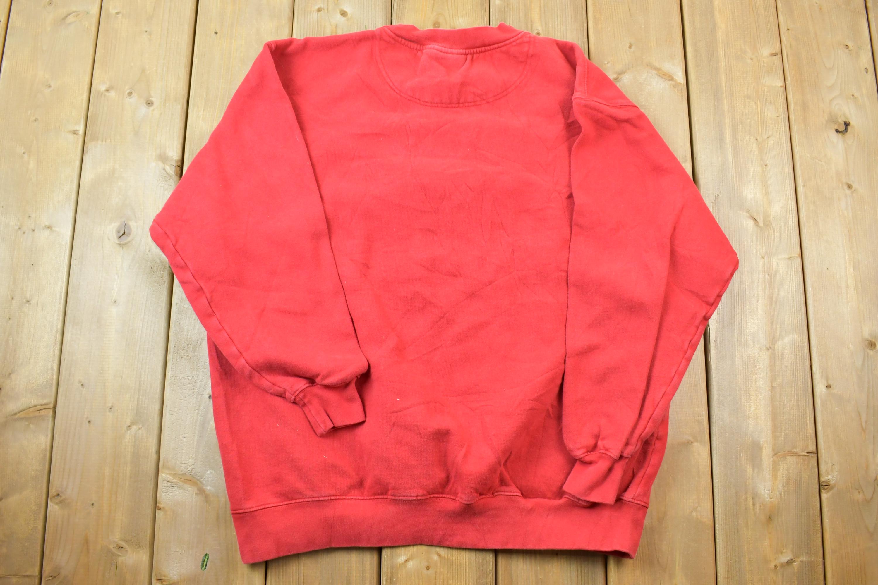 Vintage 1990s M&M Brand Crewneck Sweatshirt / 90s Crewneck / Made In USA / Streetwear / Embroidered Heavy Cotton
