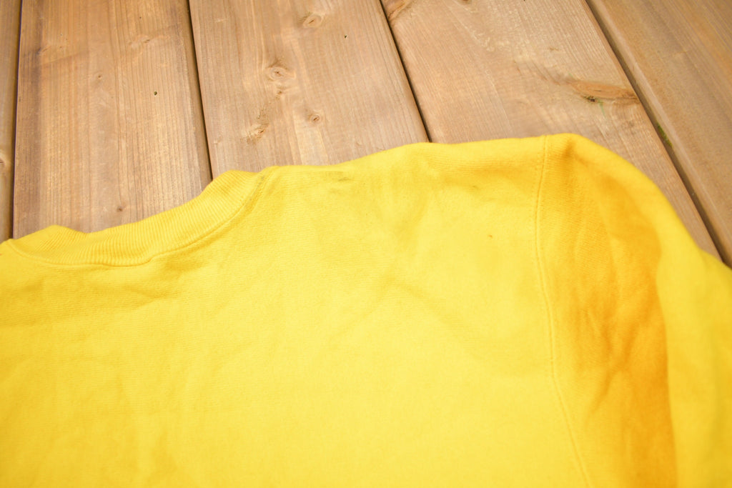 Vintage 1990s Blank Yellow Champion Reverse Weave Crewneck