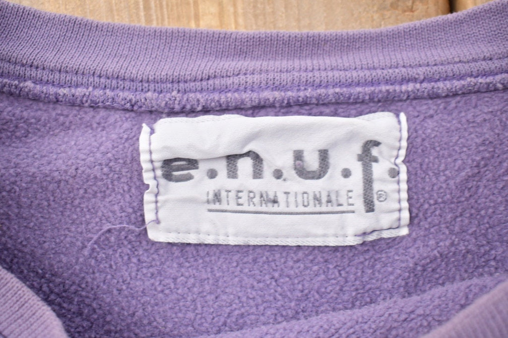 Vintage 1990s Enuf Internationale Embroidered Graphic Crewneck Sweatshirt