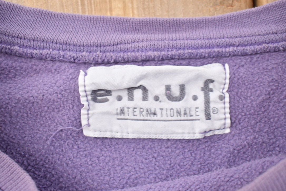 Vintage 1990s Enuf Internationale Embroidered Graphic Crewneck Sweatshirt