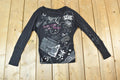 Women Vintage Vigoss Y2K Eighth Sin T-Shirt / Vigoss Grunge Skull Print / Contrast Stitch / Internet Famous Clothing / Over Dyed