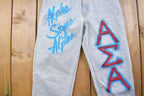 Vintage 1990s Levi's 550 Red Tab Spray Paint Jeans Size 28 x 30