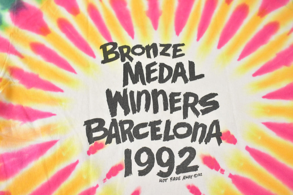 Vintage 1992 Grateful Dead Lithuania Barcelona All Over Print Band T-shirt