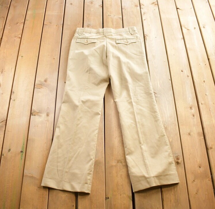 Vintage 1970s Levi's Khaki Slacks Made In USA Size 34x30