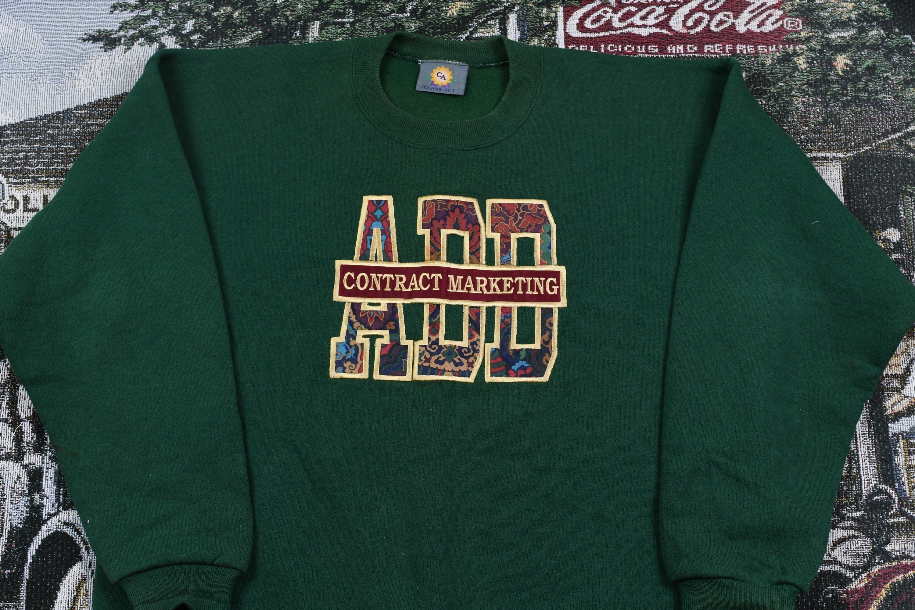 Vintage 1990s ADD Contract Marketing Embroidered Crewneck