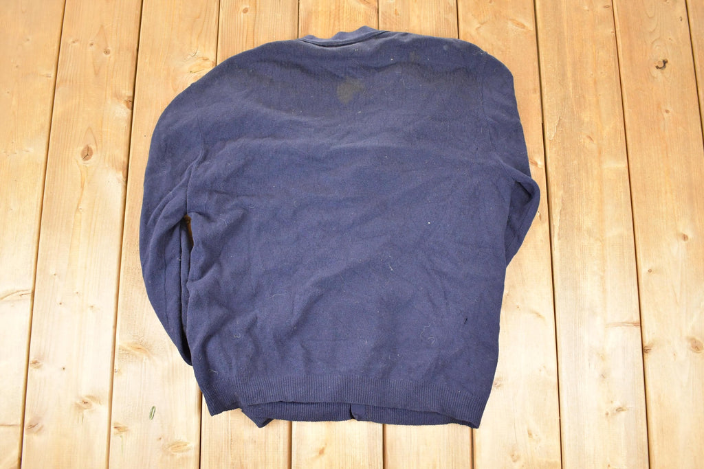 Vintage 1970s Jeff Lamb Wool Knit Cardigan Sweater Men's L