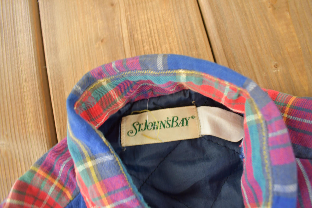 Vintage 1990s St. Johns Bay Lined Plaid Button Up Shirt