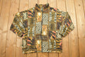 Vintage 1990s Erin London All Over Print Windbreaker Jacket  Leopard  Athletic Spring Summer Sportswear  Streetwear  Athleisure  Active