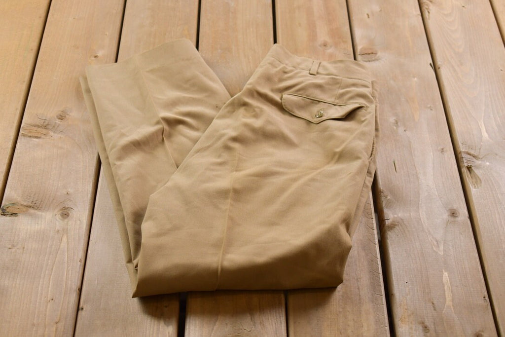 Vintage 1990s Brown Trousers Size 31 x 30