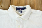 Vintage 1990s Polo Ralph Lauren Sport Ocean Challenge Compass Logo Embroidered Polo Shirt