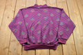 Vintage 1990s Patterned Turtleneck Sweater