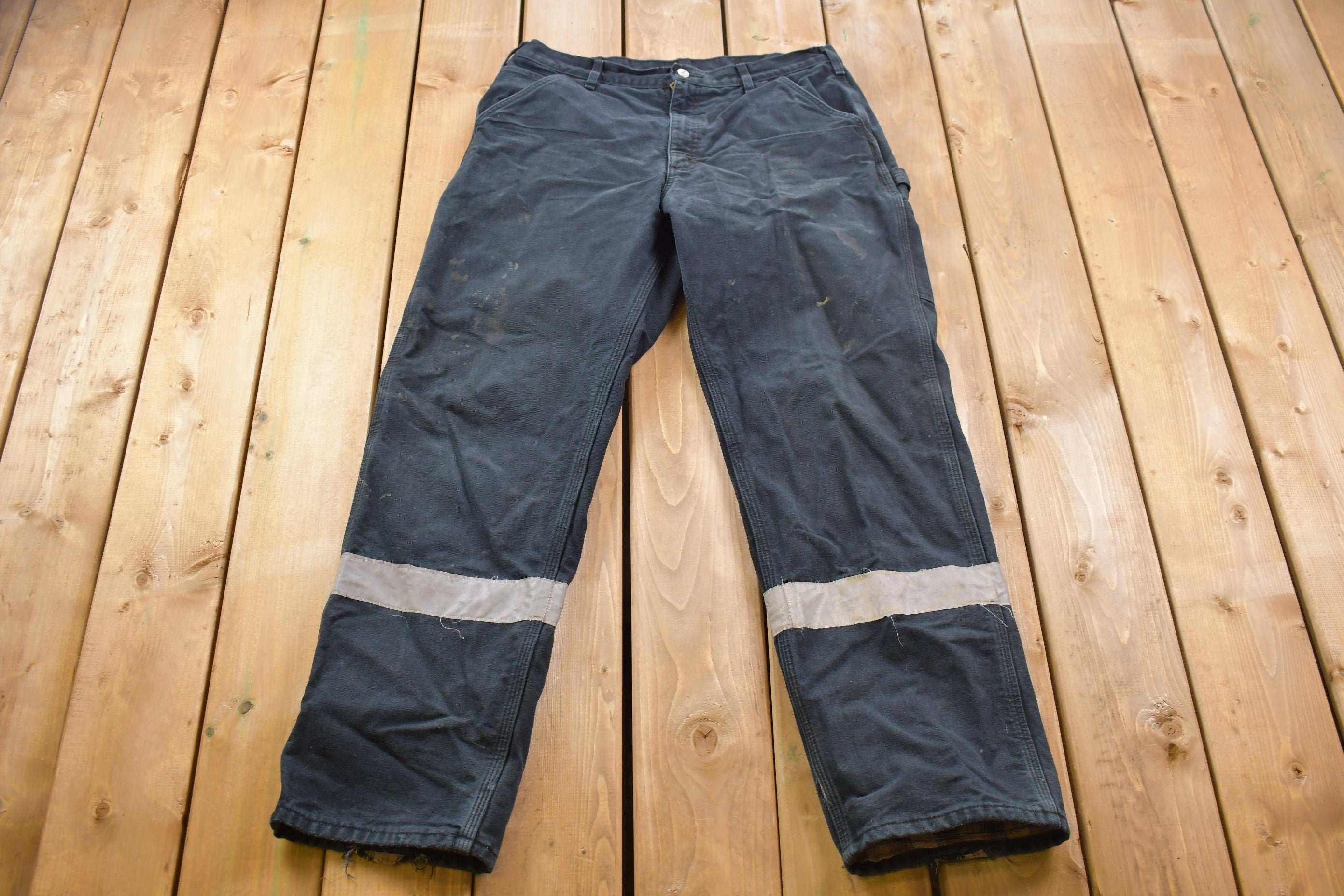 Vintage 1990s Carhartt Plaid Lined Work Pants Size
