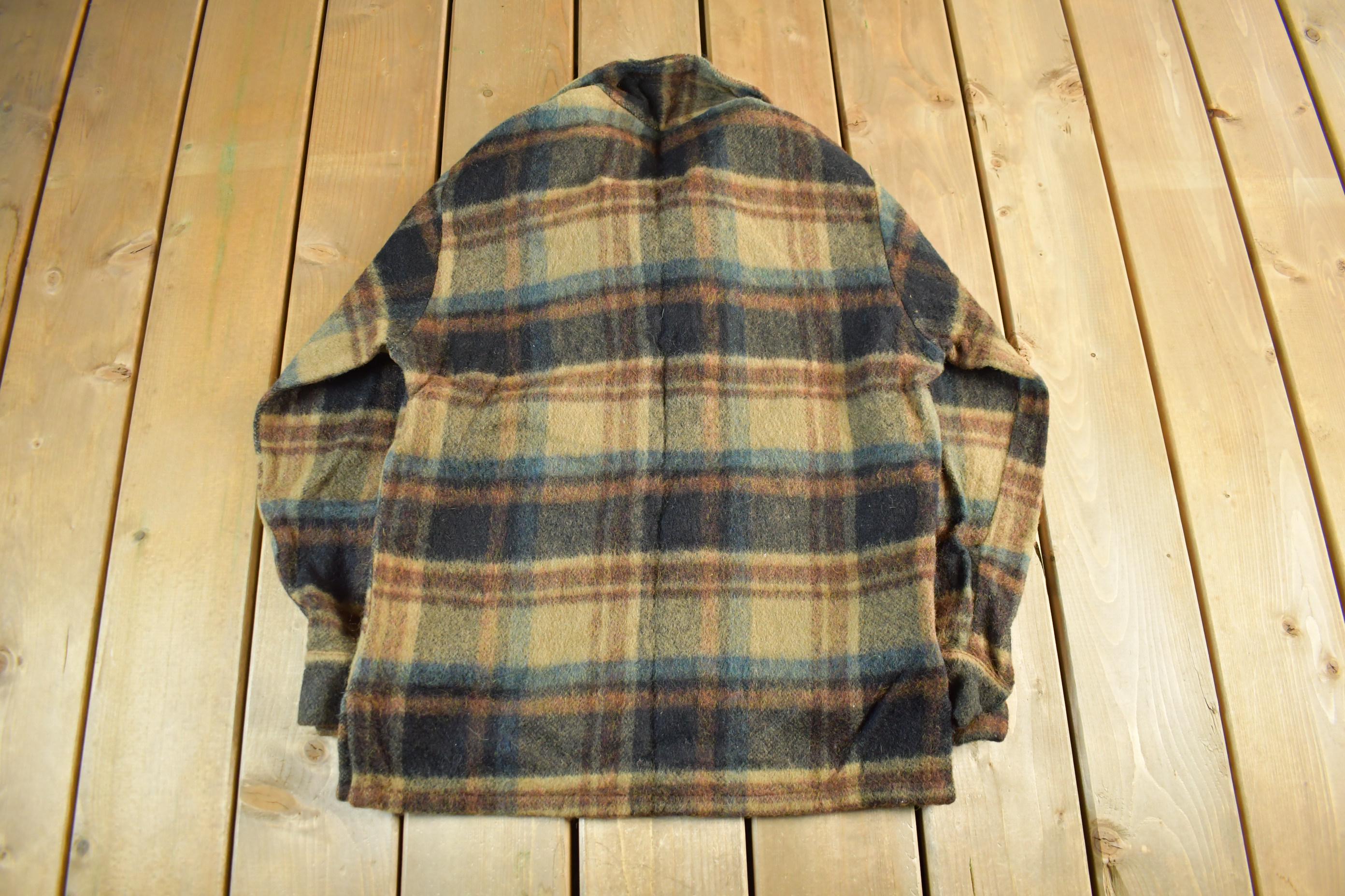 Vintage 1970s California Originals Townline Wool Flannel Jacket Men's Small