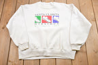 Vintage 1999 Santa Clarita Marathon Print Graphic Crewneck