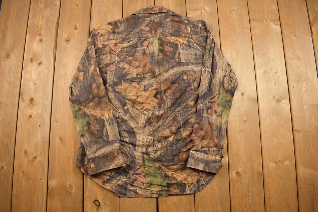 Vintage 1990s Hunter Camo Button Up Shirt