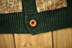 Vintage 1970s Left Blank Cardigan Sweater /