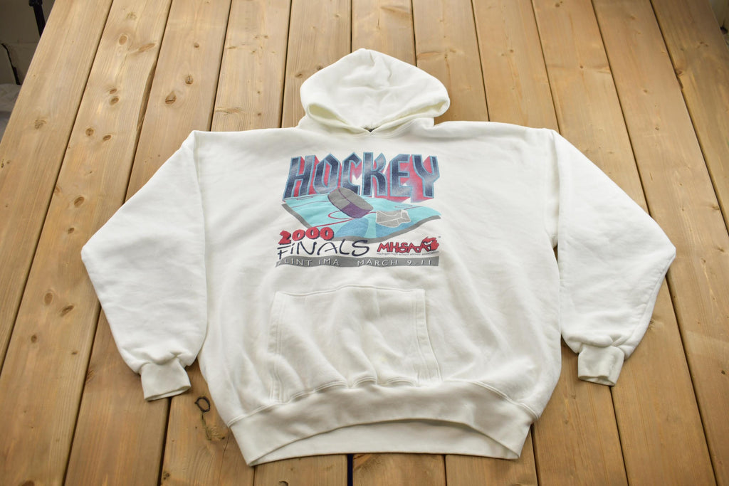 Vintage 2000 Flint Michigan Hockey Finals Champion Collegiate Hoodie