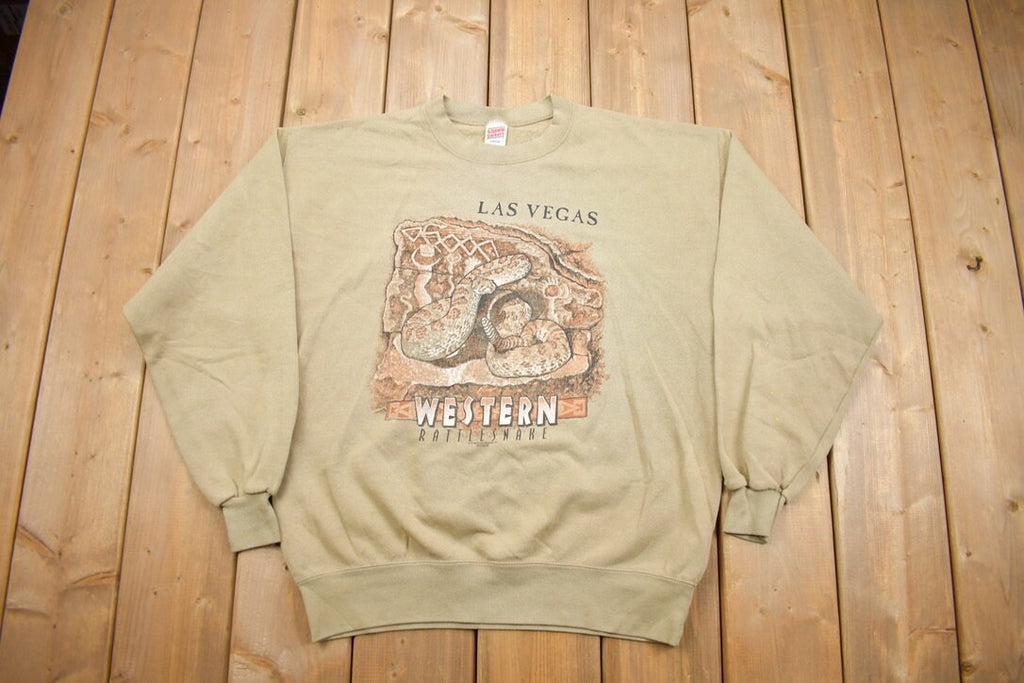 Vintage 1997 Las Vegas Western Rattlesnake Crewneck