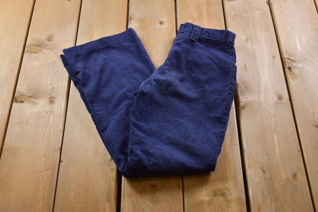 Vintage 1970s Cordarouy Bell Bottom Pants Size 24 x 28