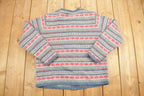 Vintage 1990s Talbot Knit Zip Up Cardigan Sweater