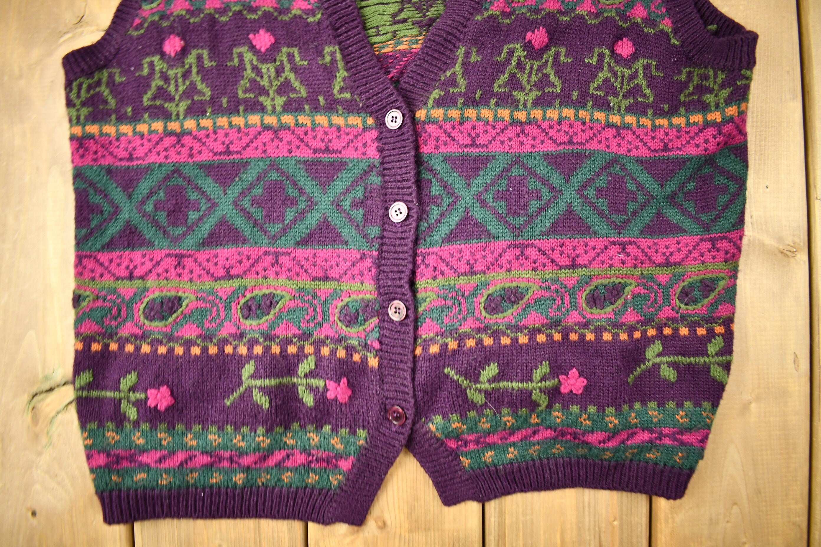 Vintage 1990s Alfred Dunner Knitted Sweater Vest