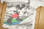 Vintage 1990s Mickey Mouse Surfing Theme All Over Print T-Shirt