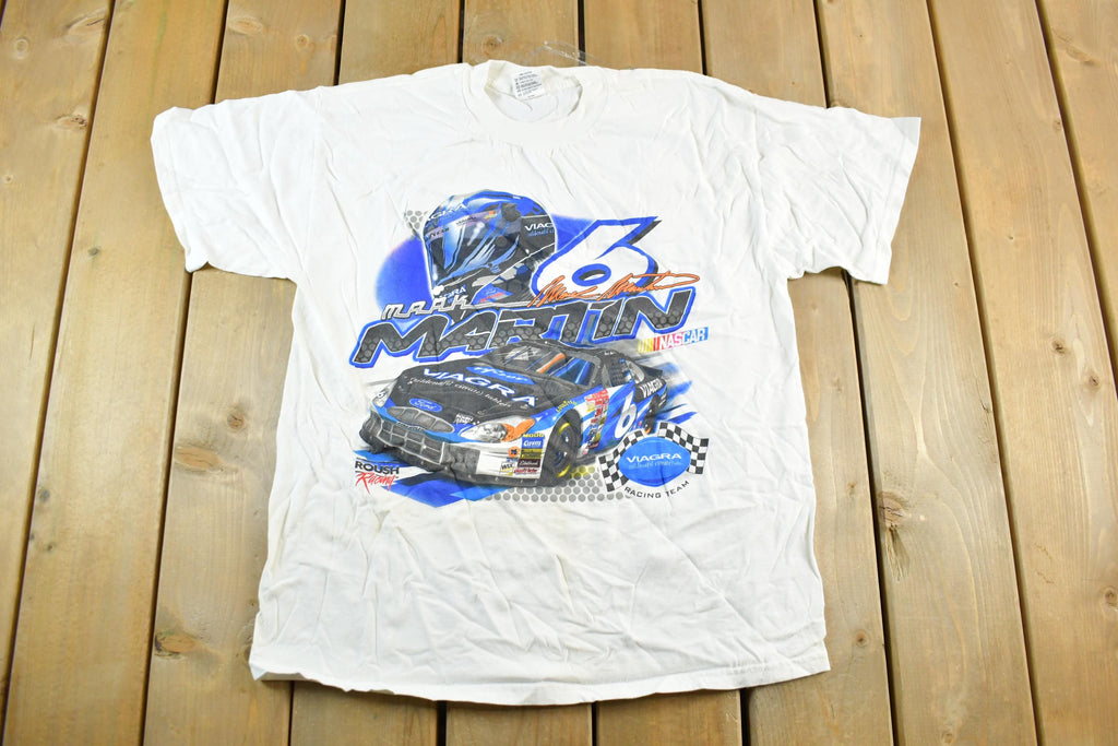 Vintage 2002 Mark Martin Viagra Nascar Racing Tour Graphic T Shirt Men's Large