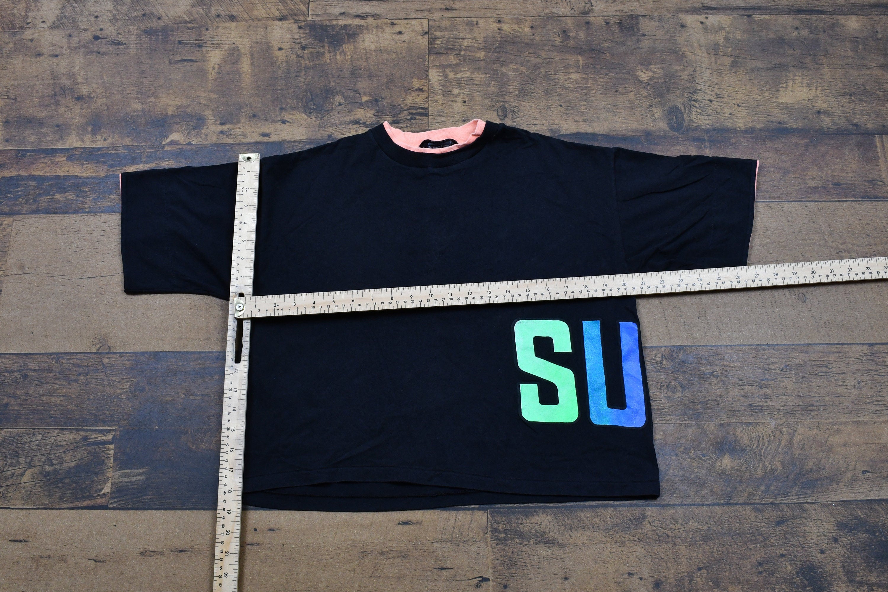 Vintage 1990s Surf Spell Out Single Stitch Cropped T-Shirt