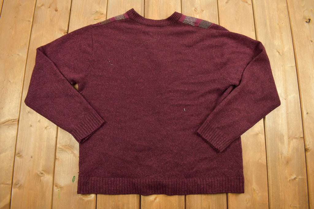 Vintage 1980s Carroll Palmer Knitted Cardigan Button Up Sweater