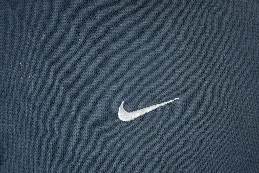 Vintage 1990s Nike Embroidered Mini Swoosh Full Zip Hoodie Sweatshirt