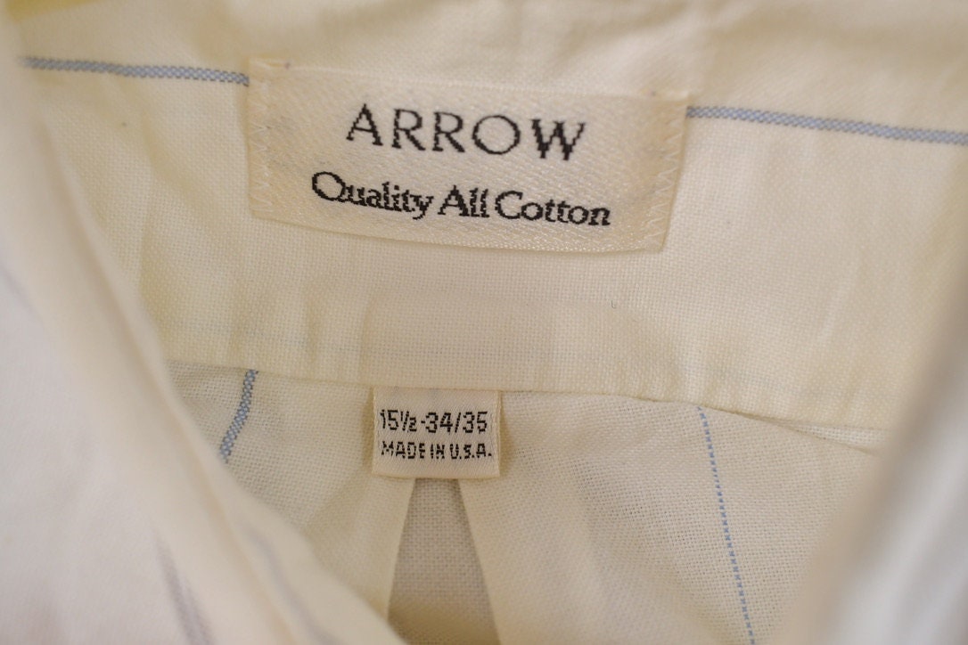 Vintage 1990s Arrow Brand Striped Button Up Shirt
