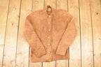 Vintage 1960s Jumblar Hand Shaped Wool Knit Cardigan Sweater Men's S