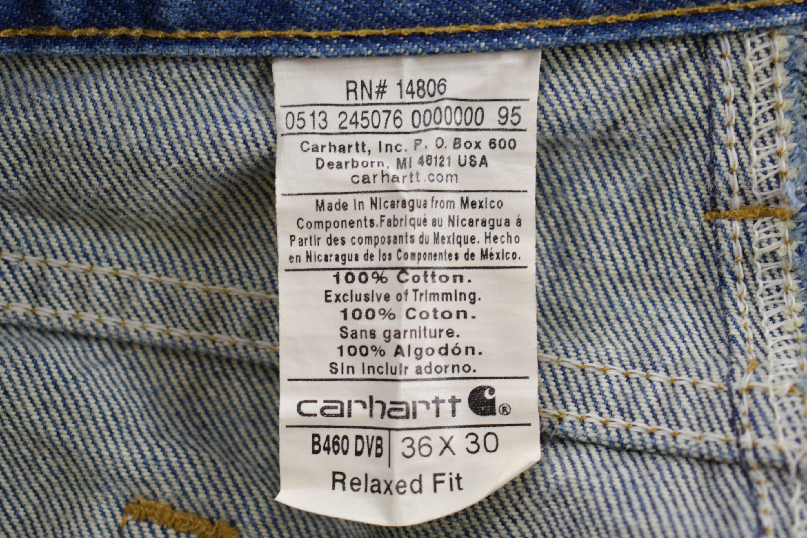 Vintage 1990s Carhartt Work Jeans Size 35 x 30