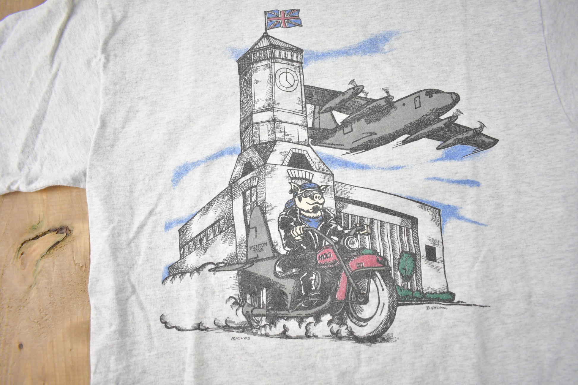 Vintage 1995 Canadian National HOG Rally Harley Davidson Motorcycles Single Stitch Graphic T-Shirt