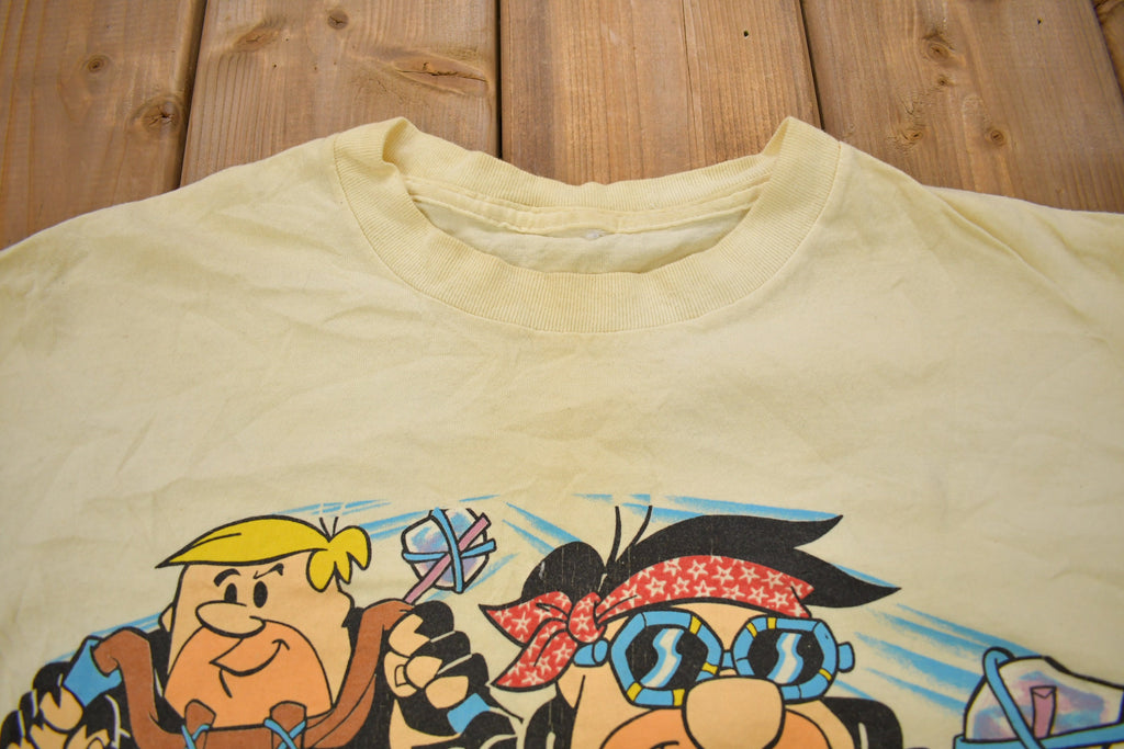 Vintage 1994 The Flintstones Fred Flintstones Double Sided Cartoon Promo T-Shirt
