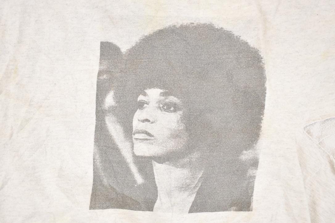 Vintage 1990s Angela Davis Graphic Print Sleeveless Crewneck Sweatshirt Men's M