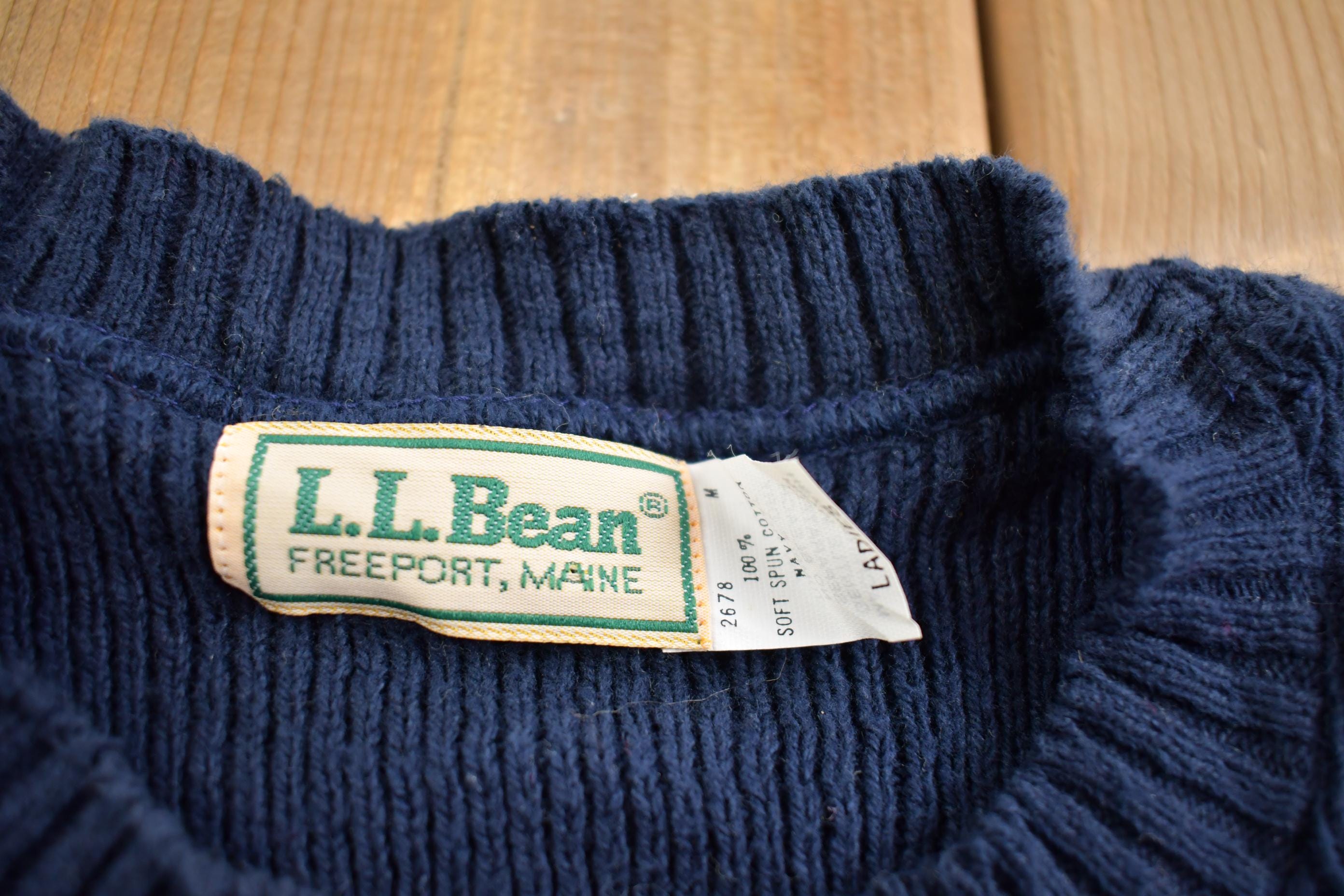 Vintage 1990s L.L Bean Knit Vest Crewneck Sweater