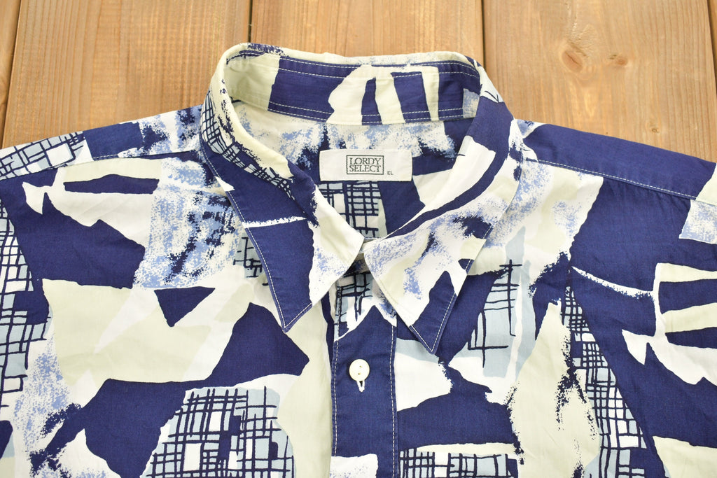 Vintage 1990s Lordy Select Abstract Button Up Shirt