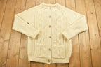 Vintage 1990s Lady Lorna Wool Knitted Cardigan Sweater