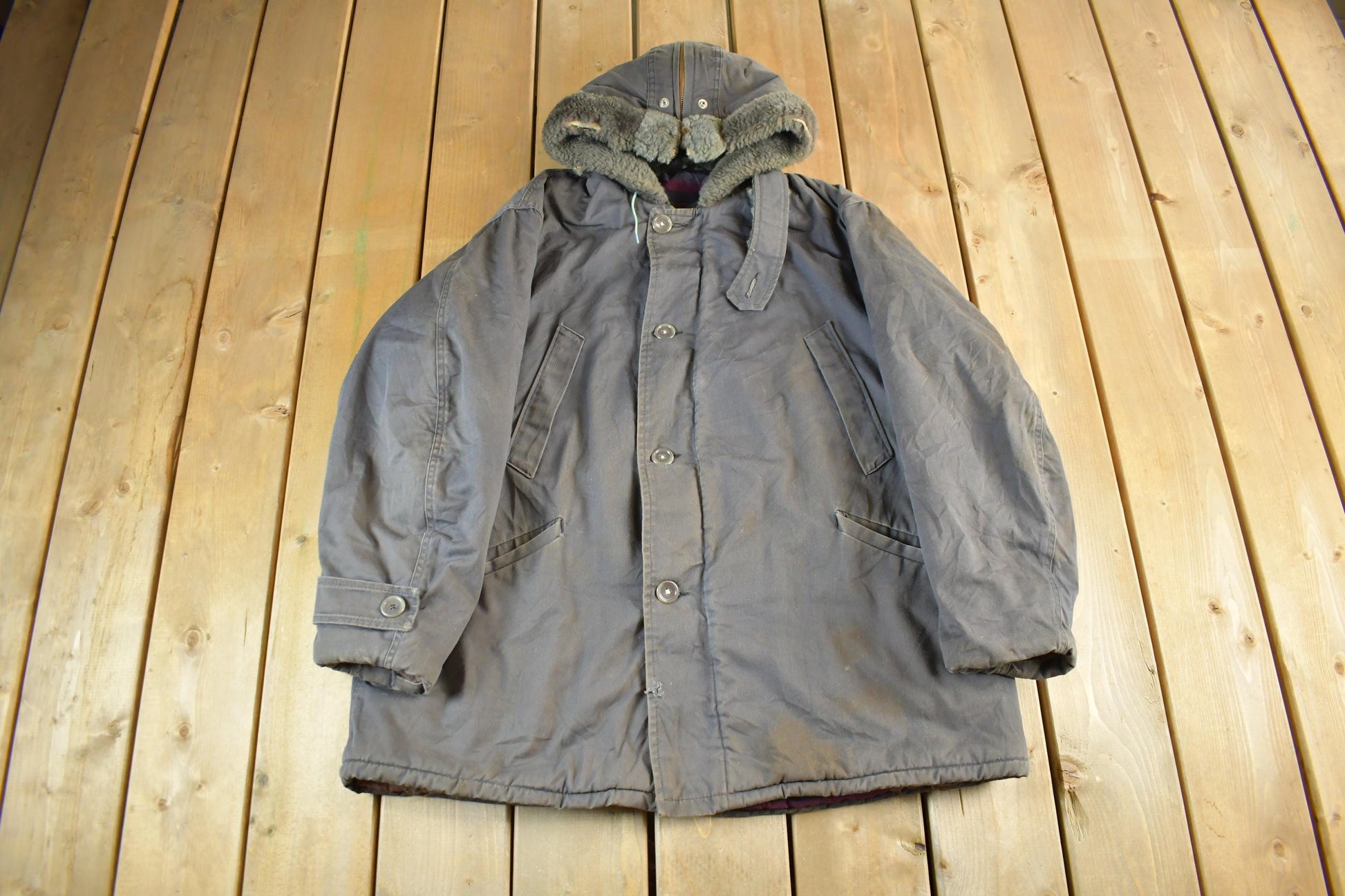 Vintage 1940s Lake O Woods Military Outdoors Jacket Men's XL