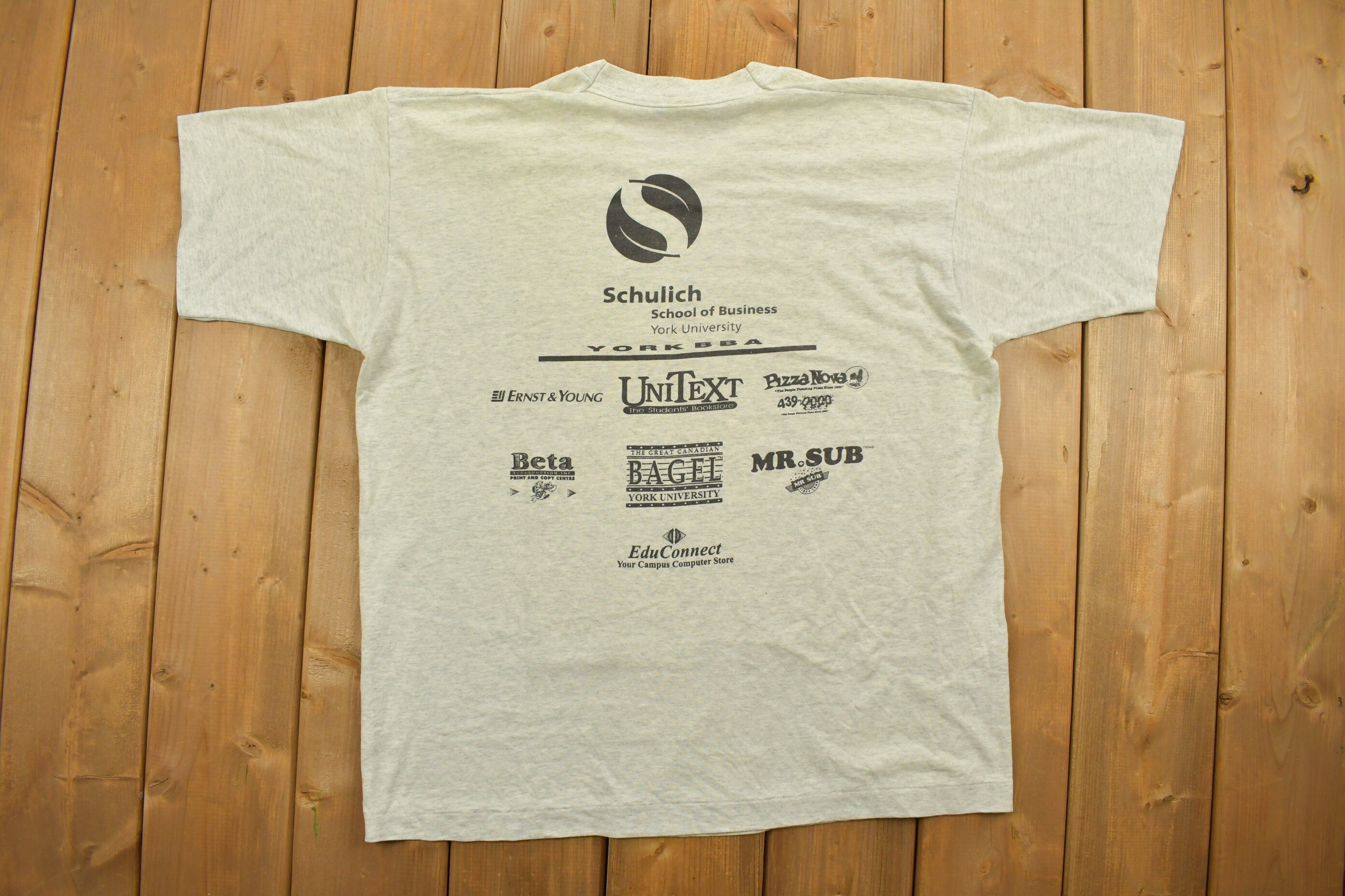 Vintage 1990s York U BBA University Collegiate T-Shirt