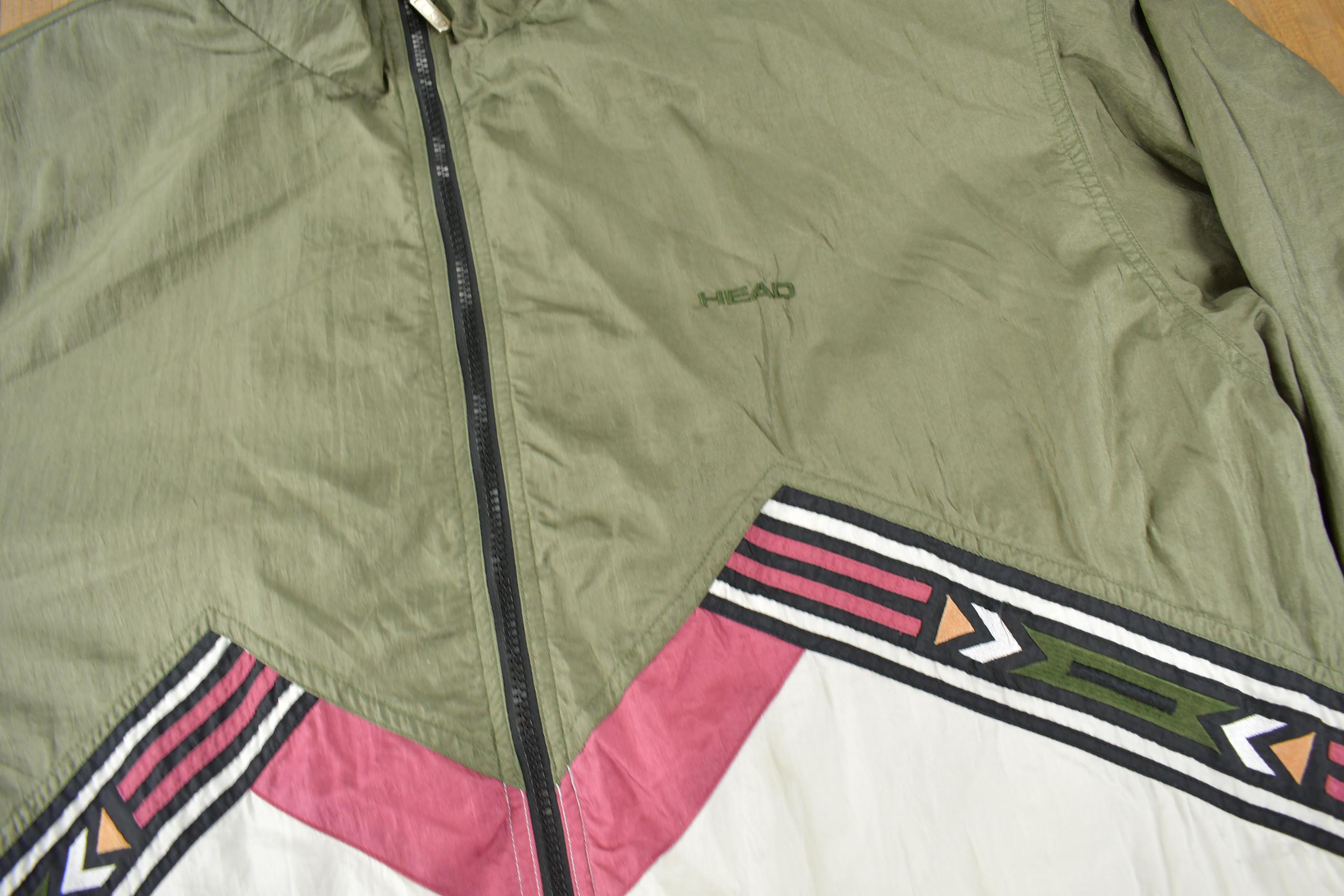 Vintage 1990s Head Color Block Windbreaker Jacket Size XL