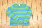 Vintage 1990s Striped Loose Knit Crewneck Sweater Women's L