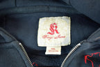 Vintage 1990s Kanji Jeans Heavyweight Dragon EMbroidered Full Zip 5X Hip Hop Hoodie Made In USA