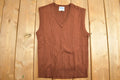 Vintage 1980s Brown Knitted Sweater Vest