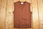 Vintage 1980s Brown Knitted Sweater Vest