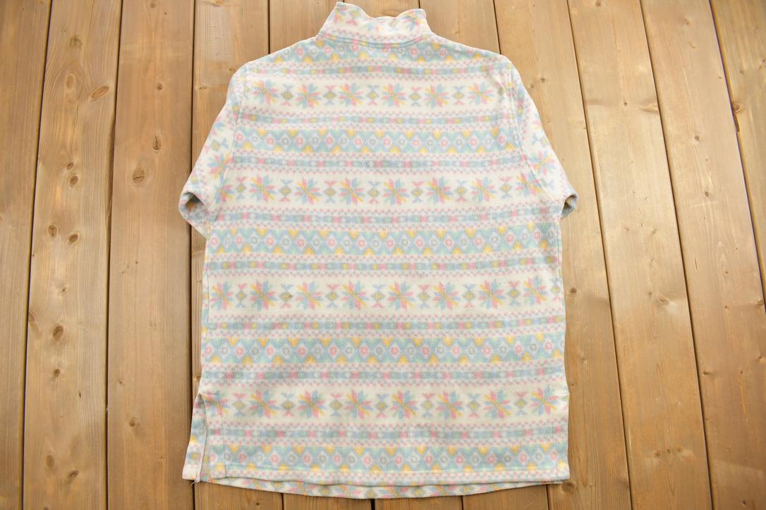 Vintage 1990s Leisure Wear by Adonna Quarter Zip Fleece Sweater