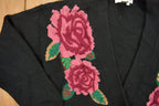 Vintage 1990s Courtney Rhodes Floral Cardigan Sweater